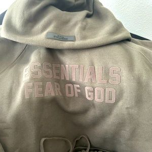 Hunter green sweat suit hoodie and pants by essentials large